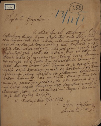 1081 | Pismo Josipa Steffana Ivanu Kukuljeviću