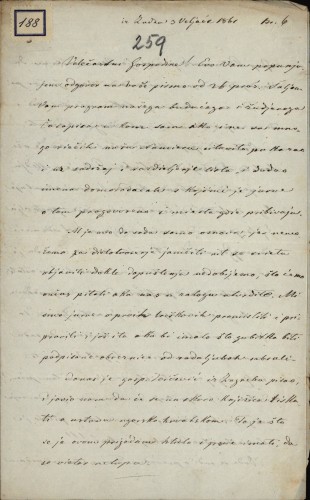 188 | Pismo Ivana Danila Ivanu Kukuljeviću