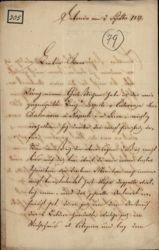 305 | Grivičićevo pismo Ivanu Kukuljeviću