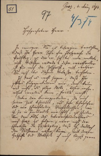 61 | Pismo Hermanna Ignaza Bidermanna Ivanu Kukuljeviću