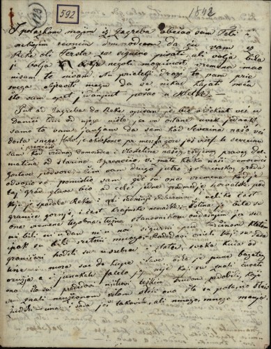 592 | Koncept pisma Ivana Kukuljevića