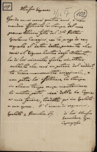 117 | Pismo Ivana Capogrosso Kavanjina Ivanu Kukuljeviću
