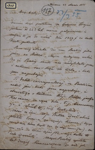 1310 | Pismo Ambroza Vranyczanya Ivanu Kukuljeviću